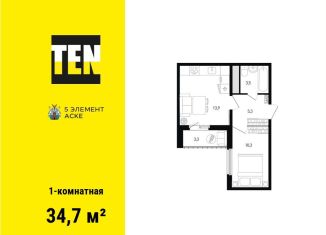 Продается однокомнатная квартира, 34.7 м2, Ростов-на-Дону