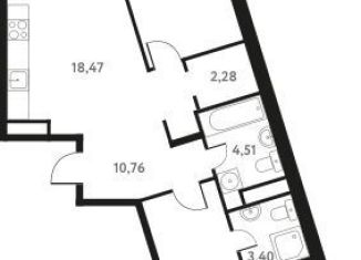 Продам 2-комнатную квартиру, 72.7 м2, Московская область, Школьная улица, 28к2