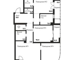 Продажа трехкомнатной квартиры, 134 м2, Челябинск, улица Труда, 157А