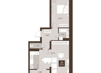 Продается 2-комнатная квартира, 52.8 м2, Пензенская область