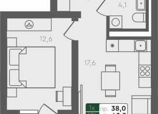 Продажа 1-комнатной квартиры, 42.3 м2, село Ембаево, Бульварная улица, 7