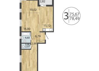 3-ком. квартира на продажу, 78.5 м2, Иркутск