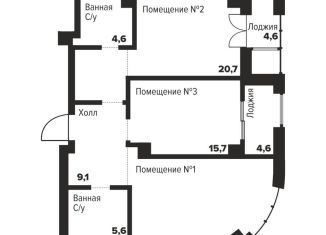 Продается 2-ком. квартира, 79.4 м2, Челябинск, Центральный район, улица Труда, 157А