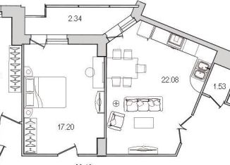 Продается 2-комнатная квартира, 84.8 м2, Санкт-Петербург, улица Руднева, 18, метро Парнас