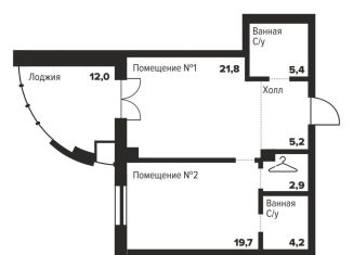 Продается 1-ком. квартира, 59.2 м2, Челябинск, Центральный район, улица Труда, 157А