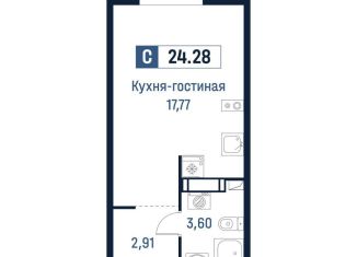 Продам квартиру студию, 24.3 м2, Ленинградская область