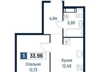 Продаю 1-ком. квартиру, 34 м2, Мурино