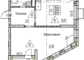 Продается 1-ком. квартира, 52.5 м2, Воронежская область, набережная Чуева, 7