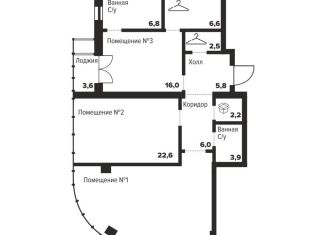 Продается двухкомнатная квартира, 110 м2, Челябинск, улица Труда, 157А