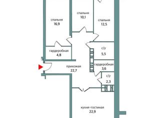 Продаю 3-ком. квартиру, 104.9 м2, Самарская область, улица Авроры, 148А