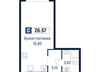 Продается квартира студия, 26.6 м2, Ленинградская область