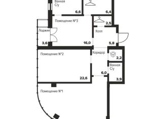 Продаю двухкомнатную квартиру, 109.3 м2, Челябинск, Центральный район, улица Труда, 157А