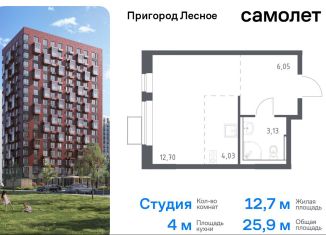 Продаю квартиру студию, 25.9 м2, деревня Мисайлово