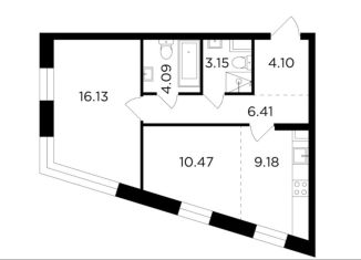 Продажа 2-комнатной квартиры, 53.5 м2, Москва, Даниловский район, жилой комплекс Форивер, 9