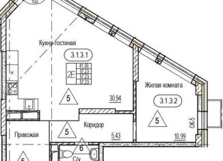 Продаю 1-ком. квартиру, 57.2 м2, Воронежская область, набережная Чуева, 7