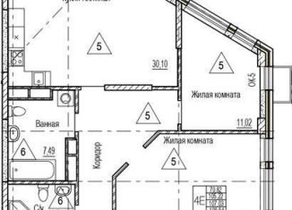 Трехкомнатная квартира на продажу, 107 м2, Воронежская область, набережная Чуева, 7