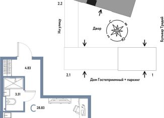 Продам квартиру студию, 28.8 м2, Тюмень, улица Новосёлов, 104