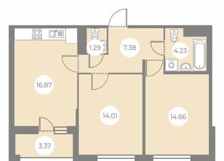 Продам двухкомнатную квартиру, 60.1 м2, Санкт-Петербург, улица Строителей, 3к2, муниципальный округ Шувалово-Озерки