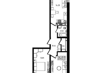 Продается 2-ком. квартира, 59.2 м2, Майкоп