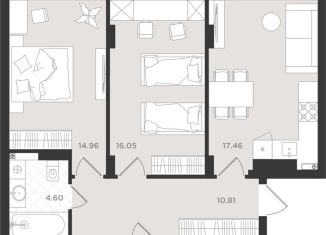 Продам 2-комнатную квартиру, 63.9 м2, Светлогорск