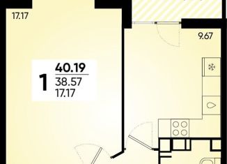 Продажа 1-ком. квартиры, 40.3 м2, Краснодар, Боспорская улица, 14