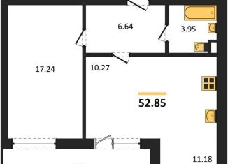 Продаю 1-комнатную квартиру, 52.8 м2, Воронежская область, Кленовая улица, 4