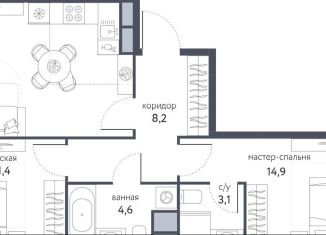 Продаю 3-комнатную квартиру, 62.9 м2, Москва, метро Черкизовская, Тагильская улица, 2к1