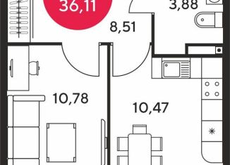 Продам однокомнатную квартиру, 36 м2, Ростовская область