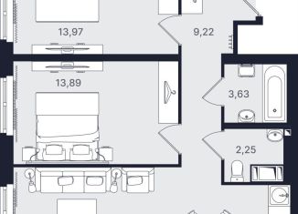 Продаю 3-комнатную квартиру, 65.7 м2, Санкт-Петербург, проспект Большевиков, уч3, муниципальный округ № 54