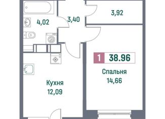 1-ком. квартира на продажу, 39 м2, Ленинградская область, Ручьёвский проспект, 1/24