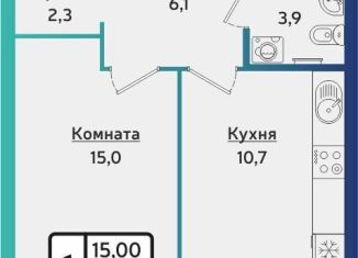 Продажа однокомнатной квартиры, 39.5 м2, Удмуртия