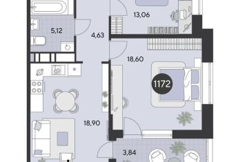 Продам 2-ком. квартиру, 70.3 м2, Омск, Ленинский округ