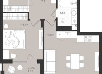 Продается 1-ком. квартира, 46.7 м2, Светлогорск