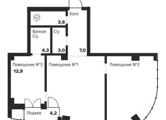 Продам 2-ком. квартиру, 87.6 м2, Челябинск, Центральный район, улица Труда, 157А