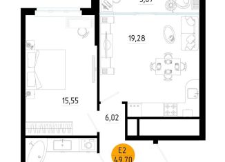 Продаю 1-ком. квартиру, 49.7 м2, Рязань