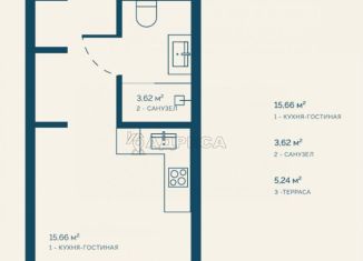 Квартира на продажу студия, 24.5 м2, Крым, Морская улица, 40