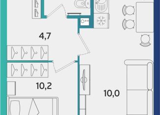 Продам 2-ком. квартиру, 40.6 м2, Ижевск, улица Архитектора П.П. Берша, 44