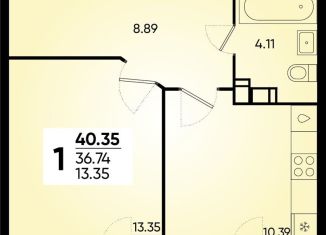 Продается 1-комнатная квартира, 40.4 м2, Краснодар, Боспорская улица, 14