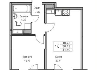 Продам 1-ком. квартиру, 38.2 м2, Санкт-Петербург, Приморский район