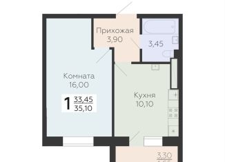 Однокомнатная квартира на продажу, 35.1 м2, Ленинградская область