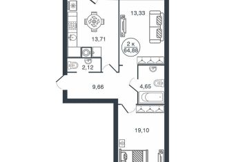 Продаю 2-ком. квартиру, 64.9 м2, Тверь