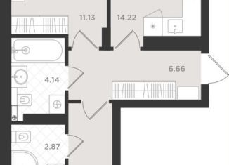 Продажа 2-ком. квартиры, 55.6 м2, Калининградская область