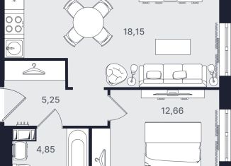 Продам 2-комнатную квартиру, 40.9 м2, Санкт-Петербург, проспект Большевиков, уч3, муниципальный округ № 54