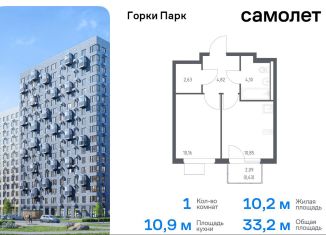 Однокомнатная квартира на продажу, 33.2 м2, Московская область, жилой комплекс Горки Парк, 8.1