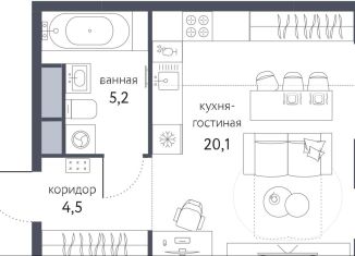 Продается квартира студия, 29.8 м2, Москва, метро Черкизовская, Тагильская улица, 2к1