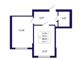 Продаю 1-комнатную квартиру, 38.2 м2, Республика Башкортостан