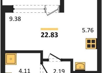 Продам квартиру студию, 22.8 м2, Воронеж