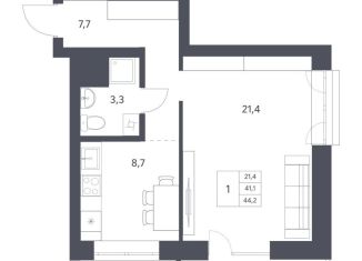 Продается 1-ком. квартира, 41.1 м2, Новосибирск, Красный проспект, 236, метро Заельцовская