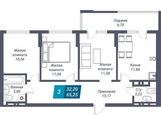 Продаю 3-комнатную квартиру, 65.3 м2, Новосибирск, улица Королёва, 19, метро Берёзовая роща