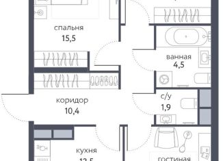 Продам 3-ком. квартиру, 70.7 м2, Москва, ЖК Сиреневый парк, Тагильская улица, 2к1